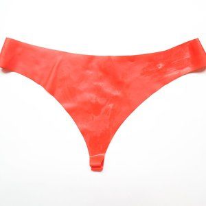 Red Latex Low Cut Thong - Size XS or S